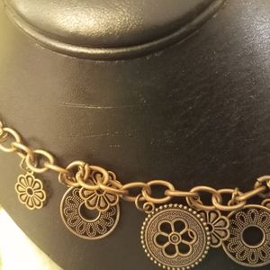 Paparazzi Meadow Masquerade Brass tone Necklace